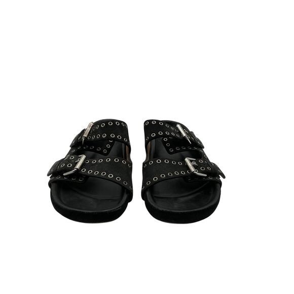 Isabel Marant 'Lennyo' Black Suede Slide Sandals Size 9 - Picture 3 of 5